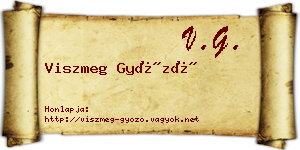 Viszmeg Győző névjegykártya