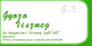 gyozo viszmeg business card